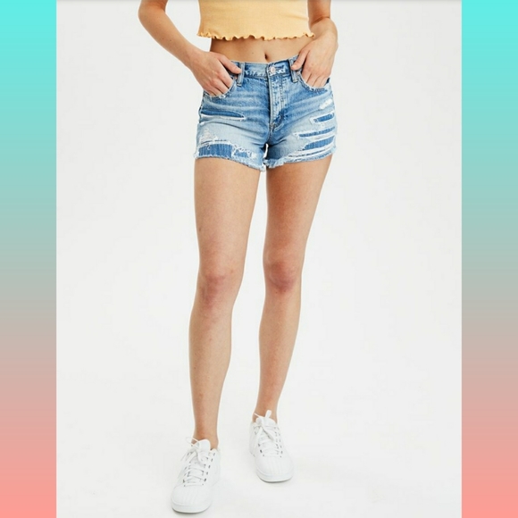 american eagle shorts high waisted
